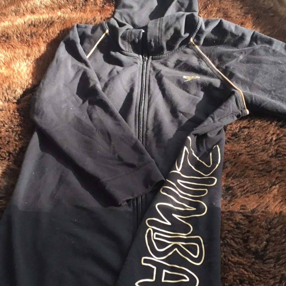 speedo brand Zumba zipper athletic hooded jacket